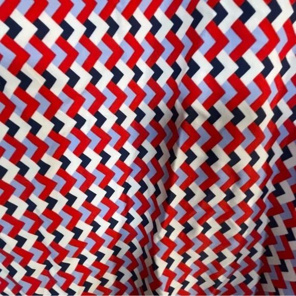 Red and White Patterned Women's Top - Picture 7 of 7